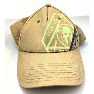 Beige Tan Spartan Helmet Reebok Hat Cap Overcome Graphic Print Adjustable GUC